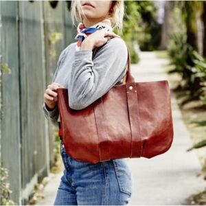 Clare V leather tote La Tropezienne